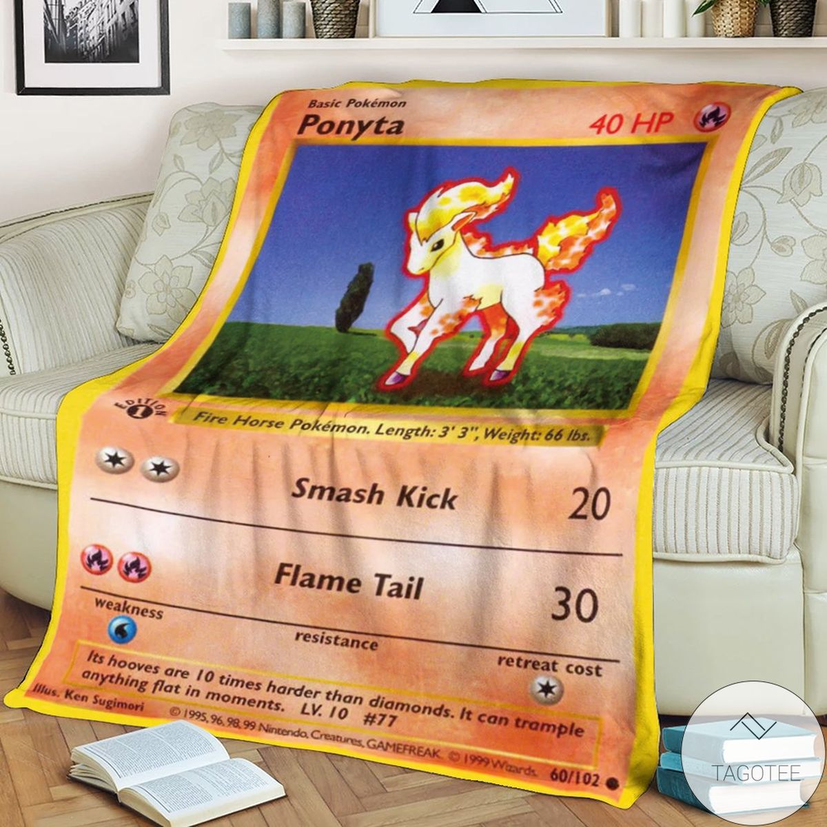 Anime Pokemon Ponyta Custom Blanket Anime Pokemon Ponyta Custom Blanket