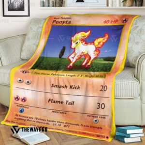 Anime Pokemon Ponyta Custom Soft Blanket