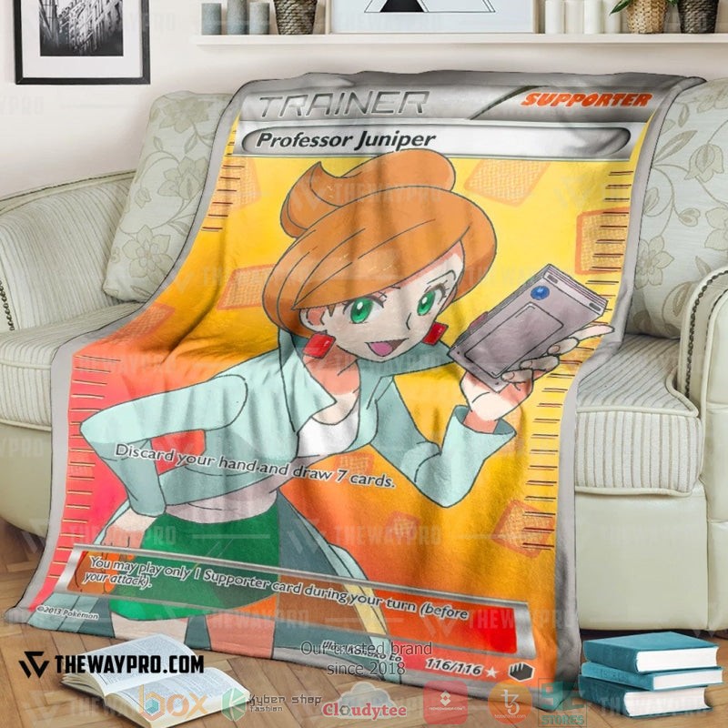 Anime Pokemon Professor Juniper Trainer Soft Blanket Anime Pokemon Professor Juniper Trainer Soft Blanket