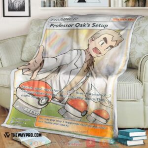Anime Pokemon Professor Oaks Setup Trainer Soft Blanket