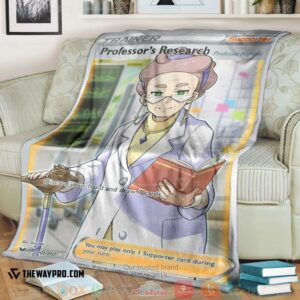 Anime Pokemon Professors Research Trainer Soft Blanket