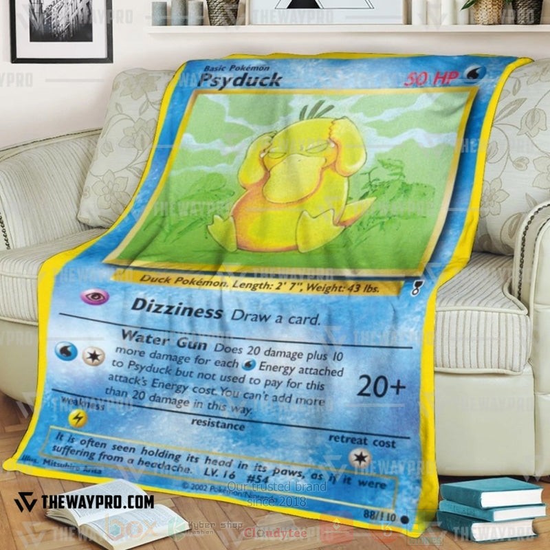 Anime Pokemon Psyduck Blanket 2 Anime Pokemon Psyduck Blanket 2