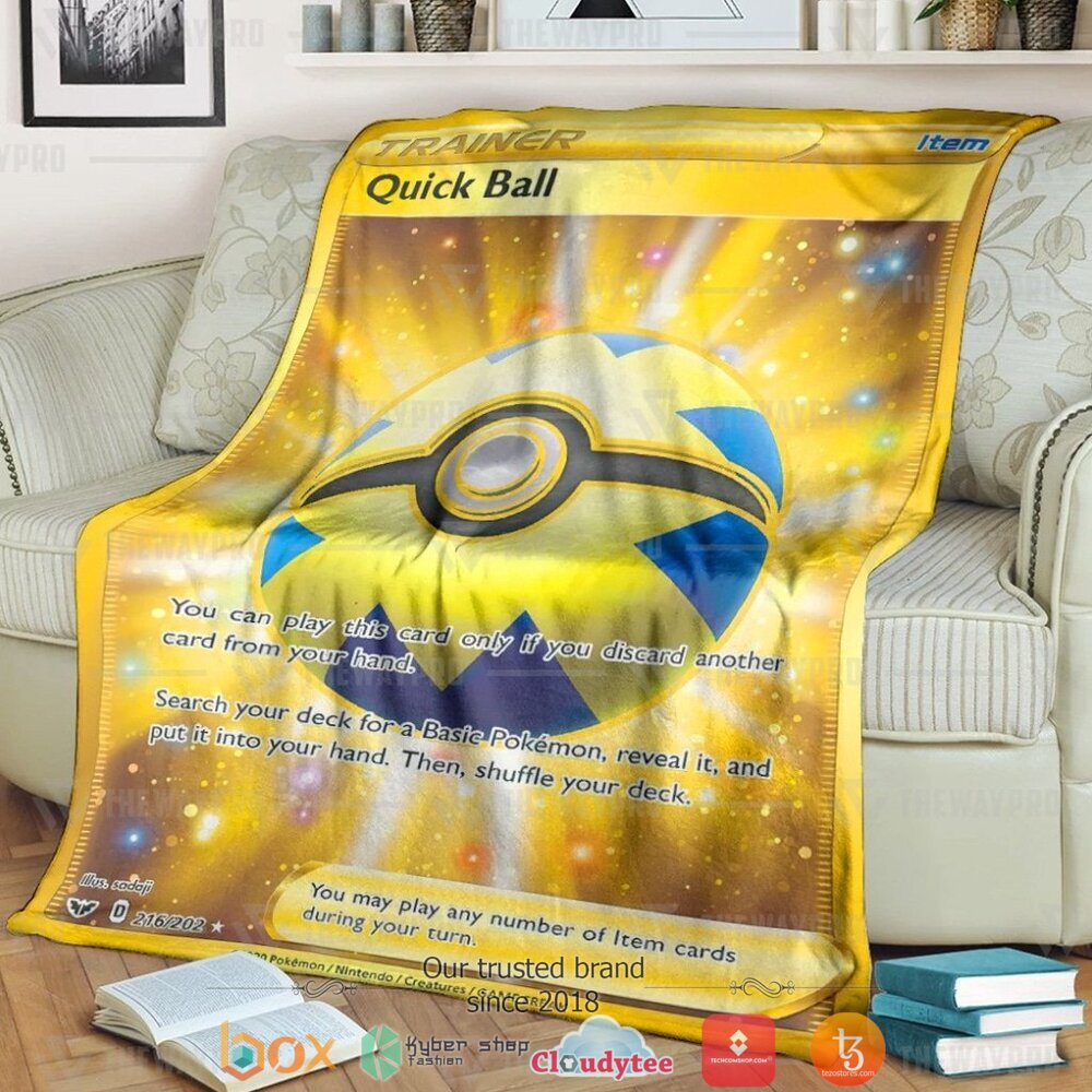 Anime Pokemon Quick Ball Trainer Soft Blanket Anime Pokemon Quick Ball Trainer Soft Blanket