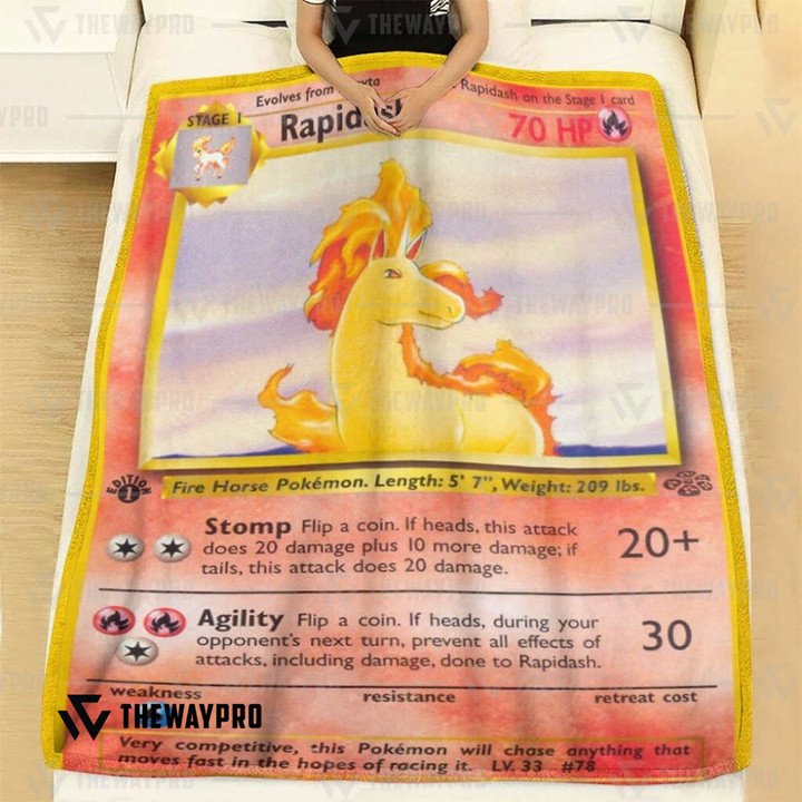 Anime-Pokemon-Rapidash-1St-Edition-Quilt-Blanket-1