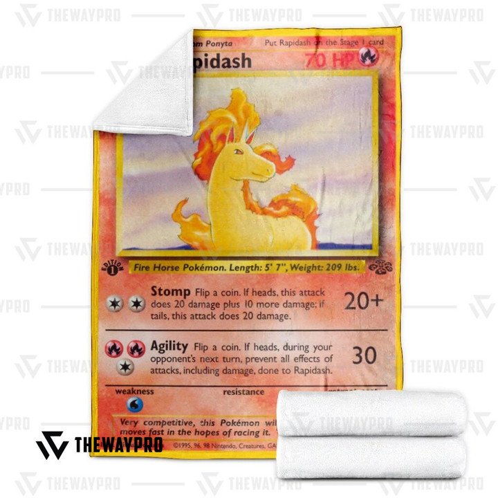 Anime-Pokemon-Rapidash-1St-Edition-Quilt-Blanket-2