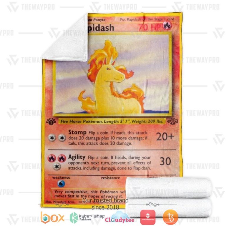 Anime-Pokemon-Rapidash-1St-Edition-Soft-Blanket-2