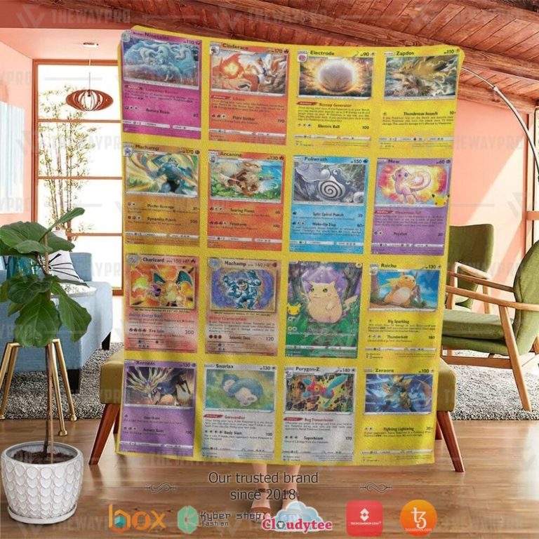 Anime-Pokemon-Rare-Holo-Cards-Soft-Blanket-1