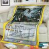 Anime Pokemon Rayquaza Gold Star Holo Soft Blanket 2