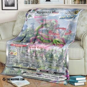 Anime Pokemon Rayquaza Vmax Blanket 3