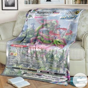 Anime Pokemon Rayquaza Vmax Custom Blanket