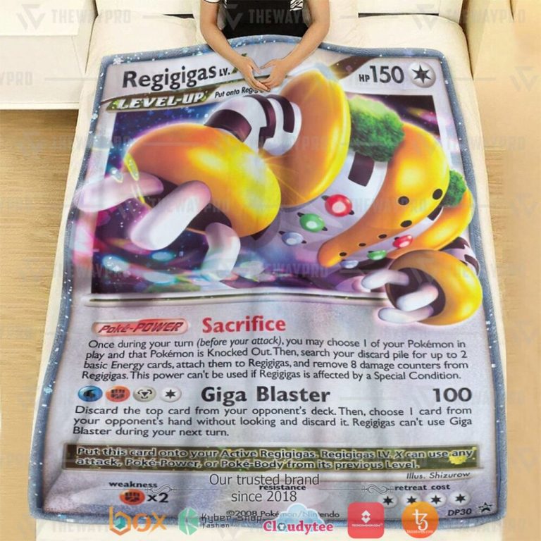 Anime-Pokemon-Regigigas-Lv.X-Diamond-Pearl-Promos-Soft-Blanket-2