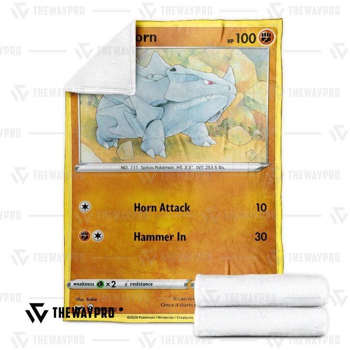 Anime-Pokemon-Rhyhorn-Quilt-Blanket-2