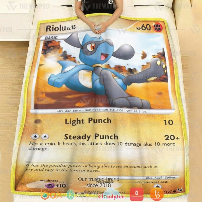 Anime-Pokemon-Riolu-Platinum-Soft-Blanket-2