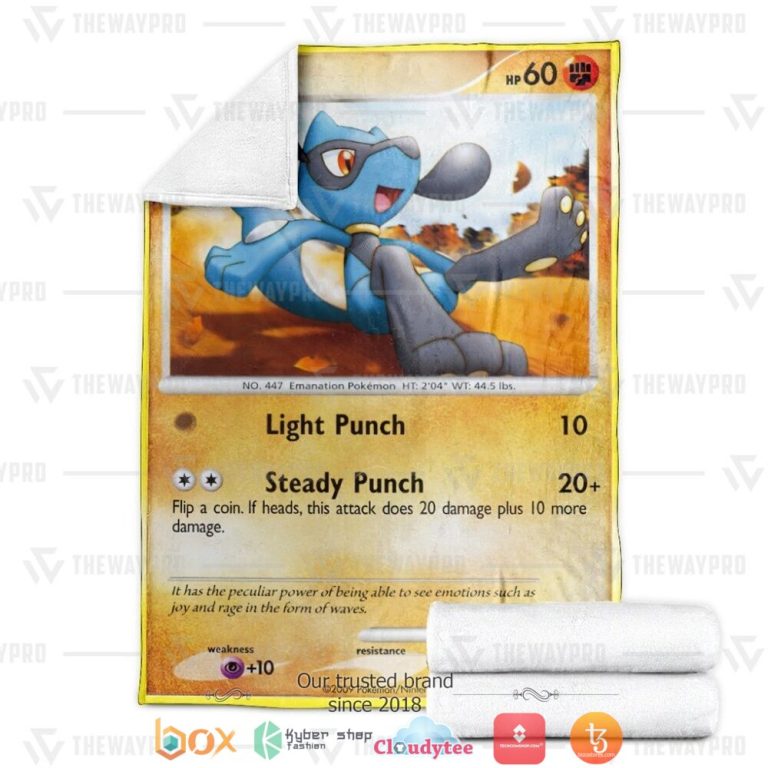 Anime-Pokemon-Riolu-Platinum-Soft-Blanket-3