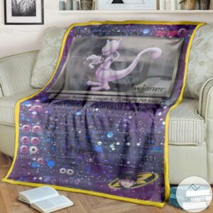 Anime Pokemon Rockets Mewtwo Custom Blanket