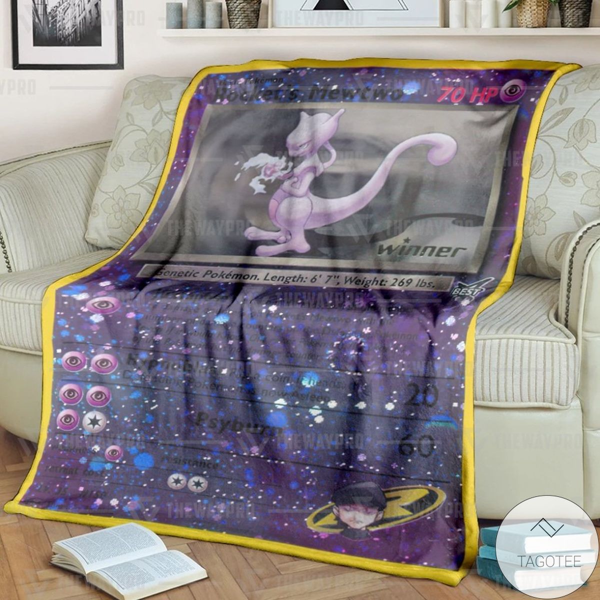 Anime Pokemon Rockets Mewtwo Custom Blanket Anime Pokemon Rockets Mewtwo Custom Blanket