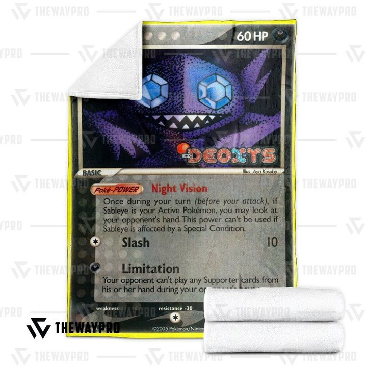Anime-Pokemon-Sableye-Deoxys-Reverse-Holo-Quilt-Blanket-2