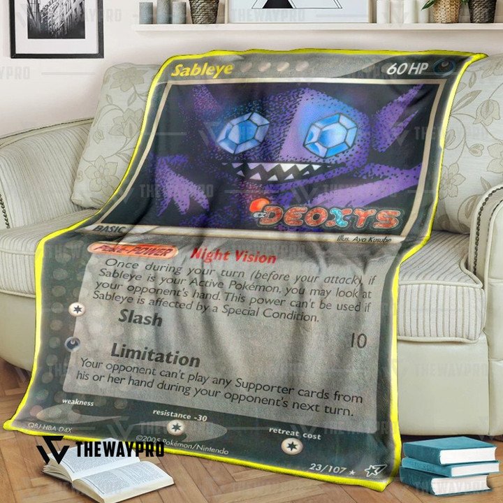 Anime Pokemon Sableye Deoxys Reverse Holo Quilt Blanket Anime Pokemon Sableye Deoxys Reverse Holo Quilt Blanket