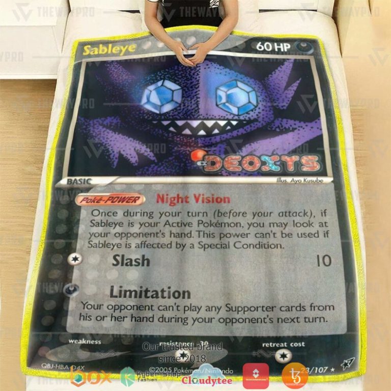 Anime-Pokemon-Sableye-Deoxys-Reverse-Holo-Soft-Blanket-1