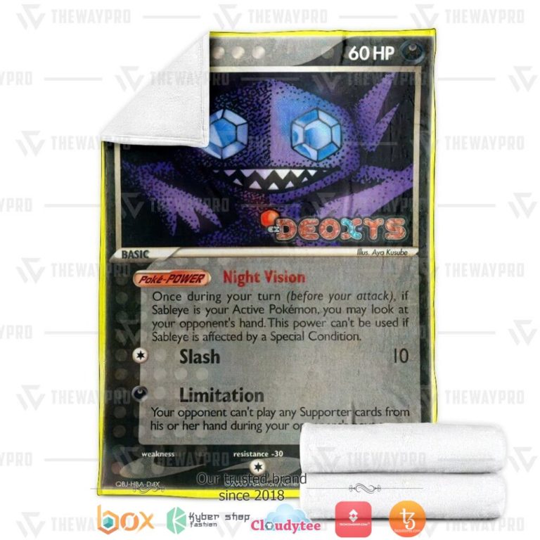 Anime-Pokemon-Sableye-Deoxys-Reverse-Holo-Soft-Blanket-2