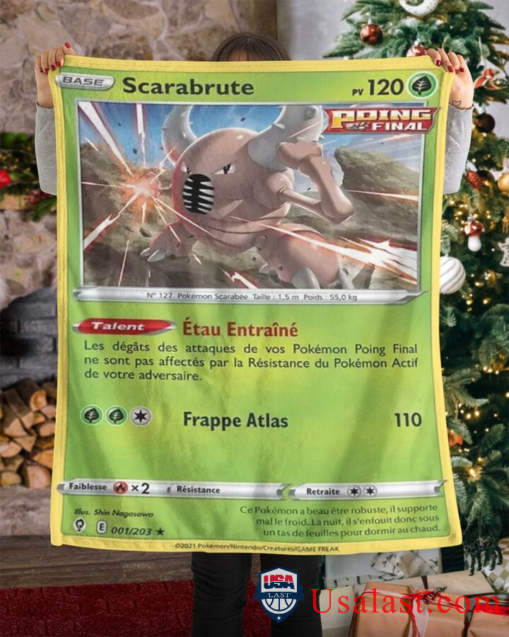 Anime Pokemon Scarabrute Blanket Anime Pokemon Scarabrute Blanket