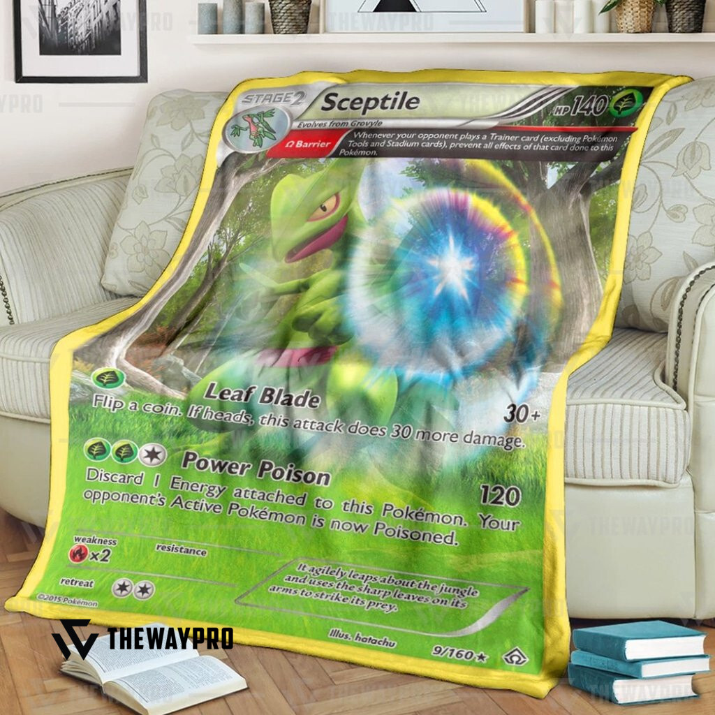 Anime Pokemon Sceptile Primal Clash Blanket Anime Pokemon Sceptile Primal Clash Blanket