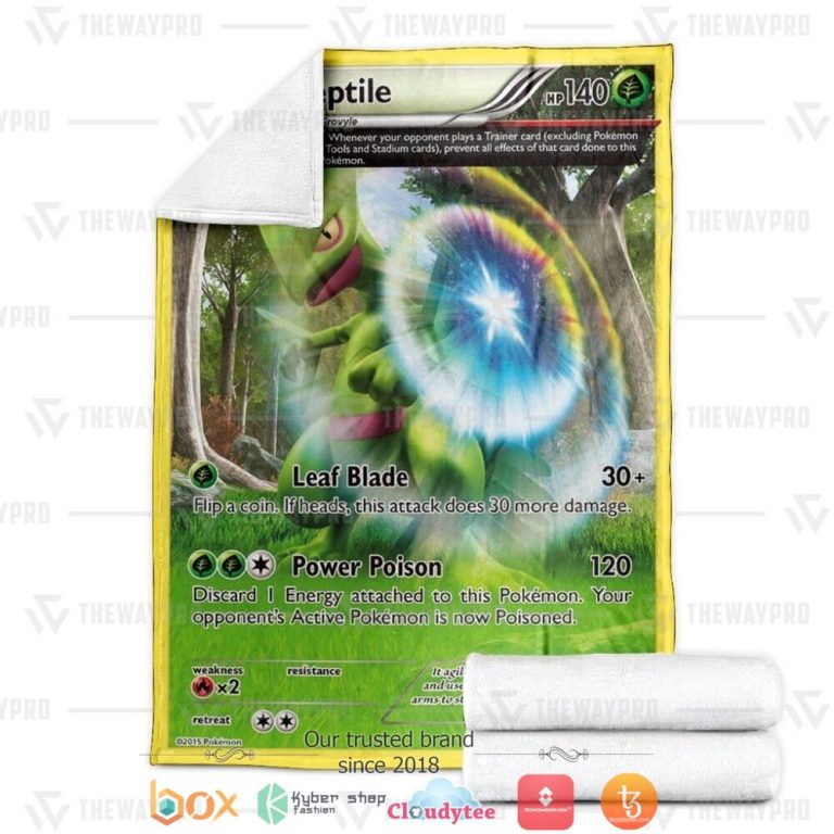 Anime-Pokemon-Sceptile-Primal-Clash-Soft-Blanket-2