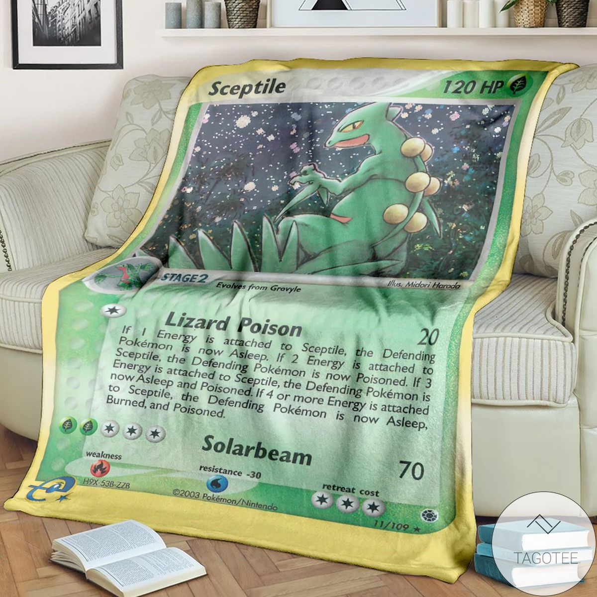 Anime Pokemon Sceptile Ruby Sapphire Custom Blanket Anime Pokemon Sceptile Ruby Sapphire Custom Blanket