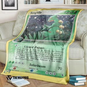 Anime Pokemon Sceptile Ruby Sapphire Custom Soft Blanket