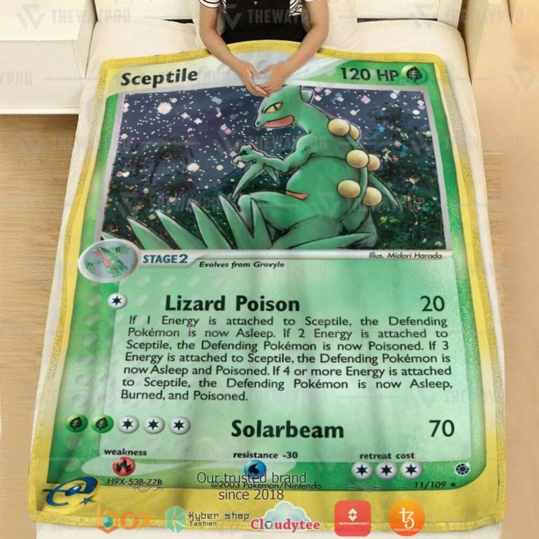 Anime-Pokemon-Sceptile-Ruby-Sapphire-Soft-Blanket-1
