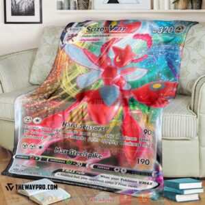 Anime Pokemon Scizor Vmax Darkness Ablaze Soft Blanket