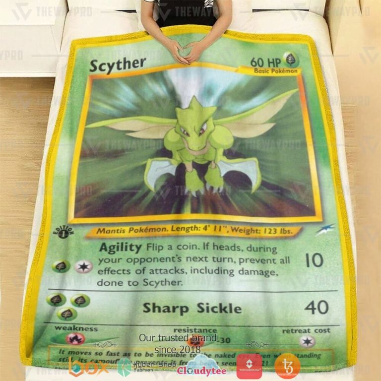 Anime-Pokemon-Scyther-1St-Edition-Soft-Blanket-1-1