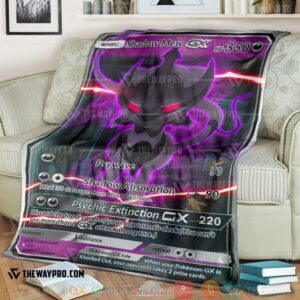 Anime Pokemon Shadow Armor Mew Gx Soft Blanket