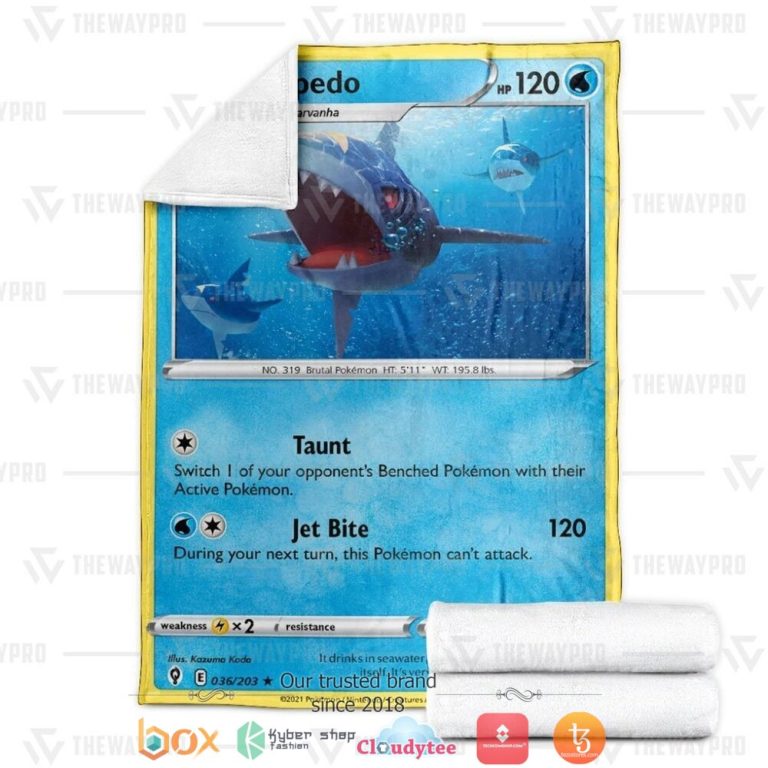 Anime-Pokemon-Sharpedo-Evolving-Skies-Soft-Blanket-2