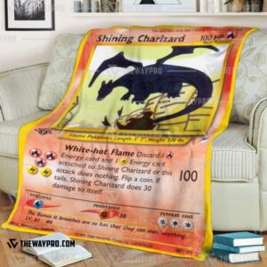 Anime Pokemon Shining Charizard Blanket 2