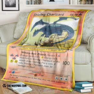 Anime Pokemon Shining Charizard Neo Destiny Blanket