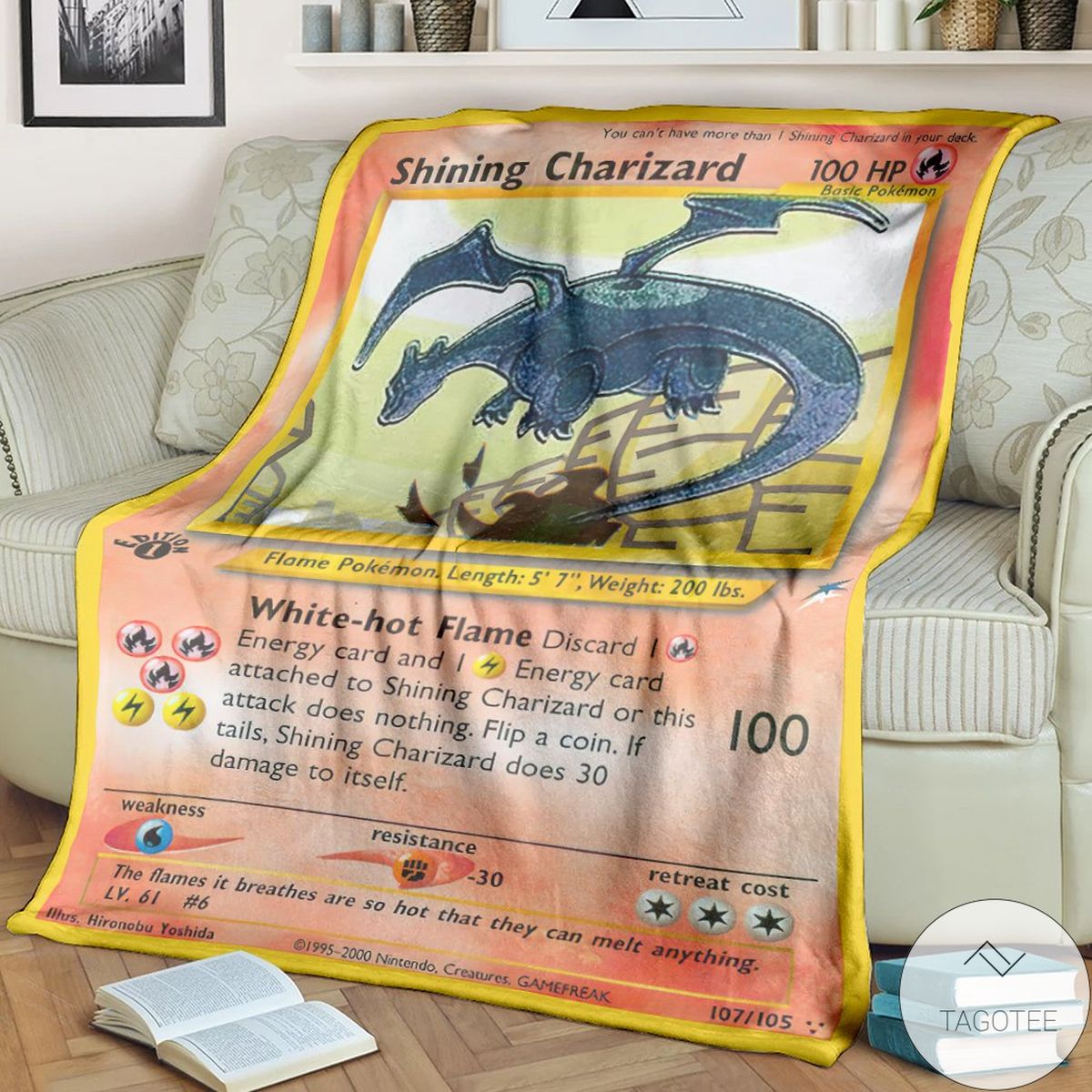 Anime Pokemon Shining Charizard Neo Destiny Custom Blanket Anime Pokemon Shining Charizard Neo Destiny Custom Blanket