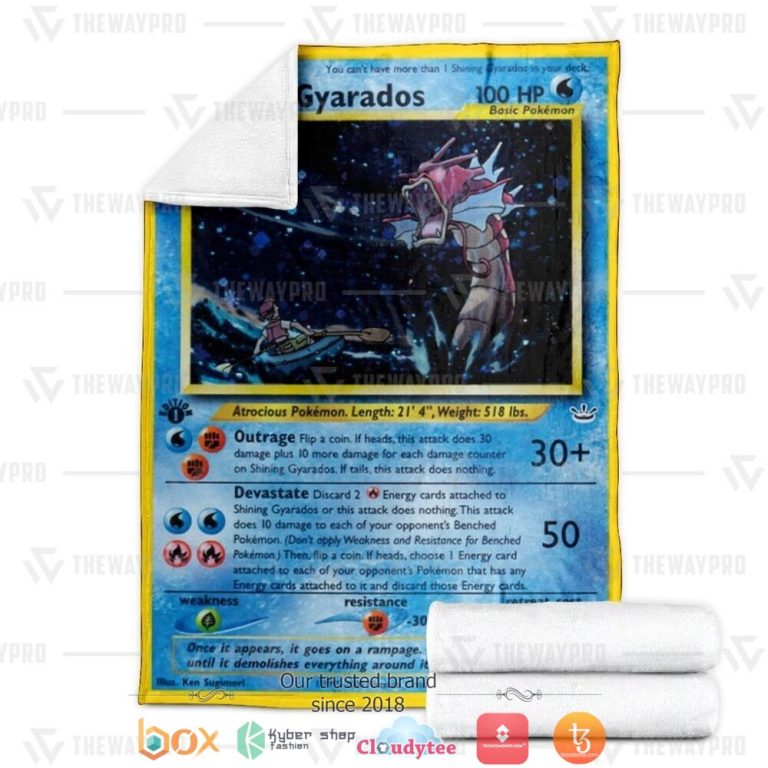 Anime-Pokemon-Shining-Gyarados-Neo-Revelation-Soft-Blanket-2