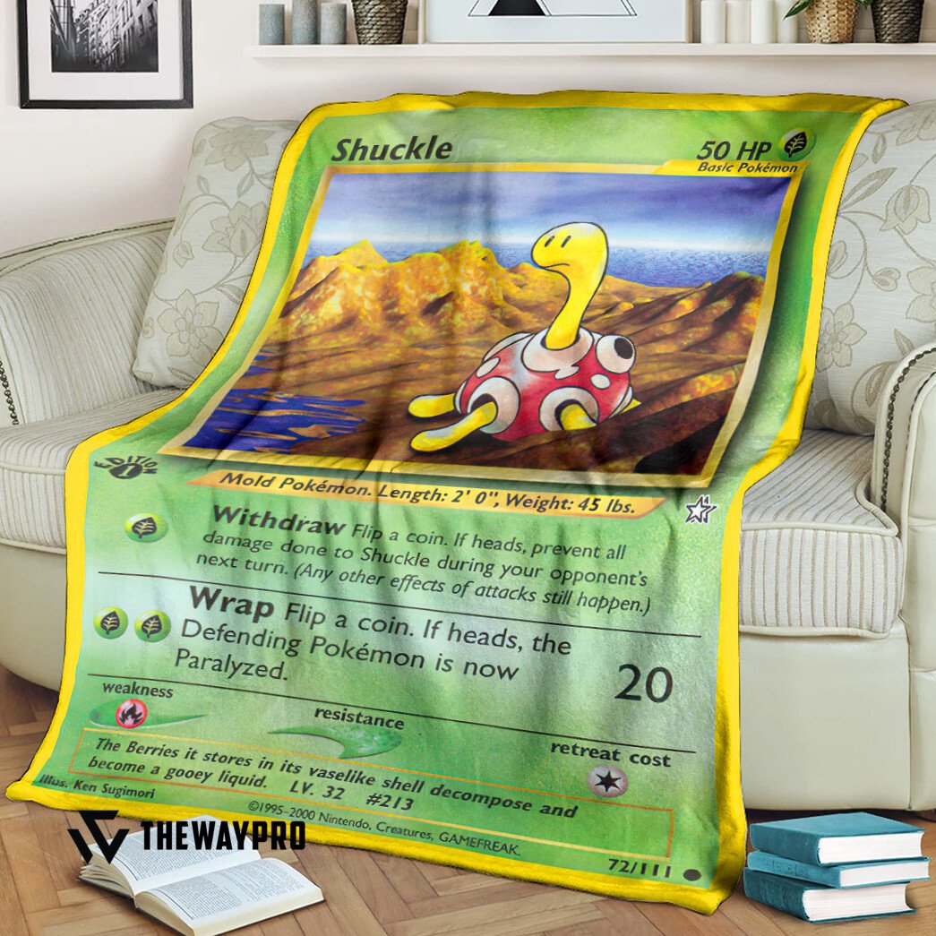 Anime Pokemon Shuckle Neo Genesis Custom Soft Blanket Anime Pokemon Shuckle Neo Genesis Custom Soft Blanket