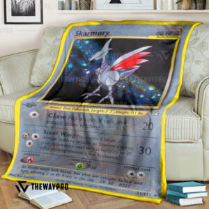 Anime Pokemon Skarmory Neo Genesis Custom Soft Blanket