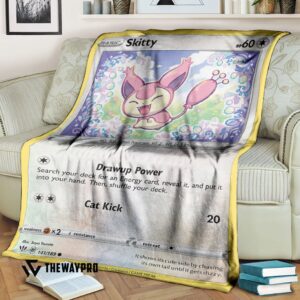 Anime Pokemon Skitty Blanket