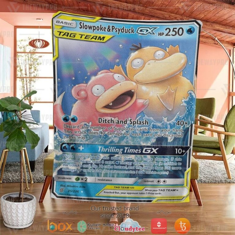 Anime-Pokemon-Slowpoke-Psyduck-Gx-Unified-Minds-Soft-Blanket-3