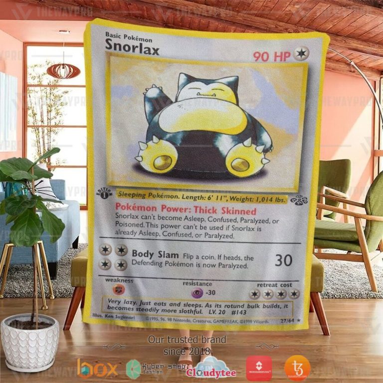 Anime-Pokemon-Snorlax-Jungle-Soft-Blanket-1