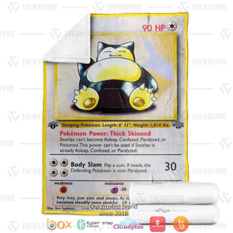Anime-Pokemon-Snorlax-Jungle-Soft-Blanket-3
