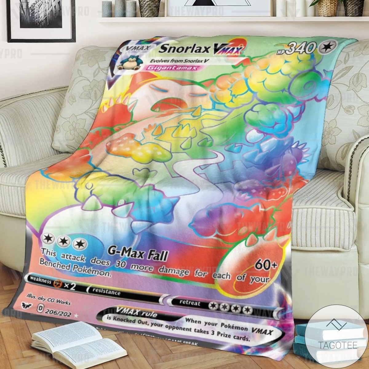 Anime Pokemon Snorlax Vmax Sword Shield Custom Blanket Anime Pokemon Snorlax Vmax Sword Shield Custom Blanket