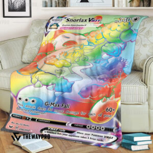 Anime Pokemon Snorlax Vmax Sword Shield Custom Soft Blanket
