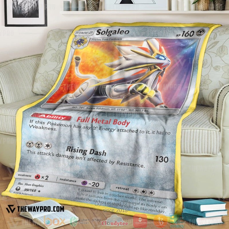 Anime Pokemon Solgaleo Celestial Storm Soft Blanket 2 Anime Pokemon Solgaleo Celestial Storm Soft Blanket 2