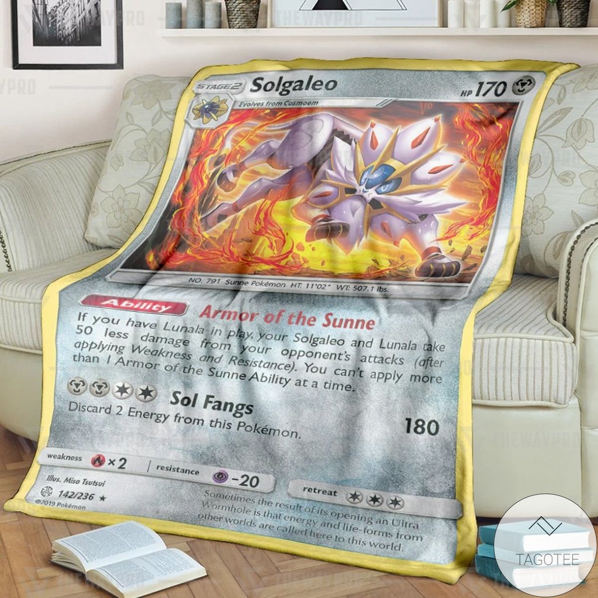 Anime Pokemon Solgaleo Cosmic Eclipse Custom Blanket Anime Pokemon Solgaleo Cosmic Eclipse Custom Blanket