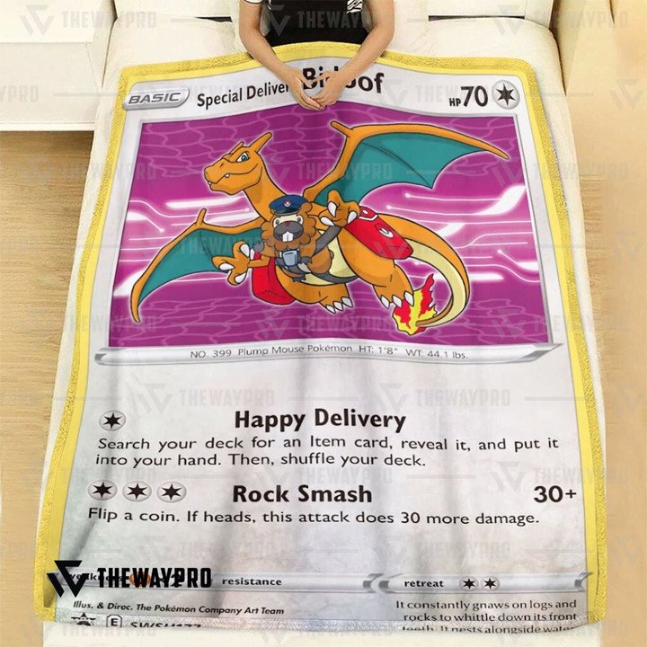 Anime-Pokemon-Special-Delivery-Bidoof-Quilt-Blanket-1