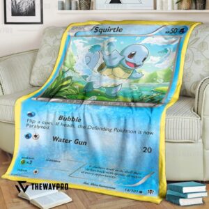 Anime Pokemon Squirtle Custom Soft Blanket